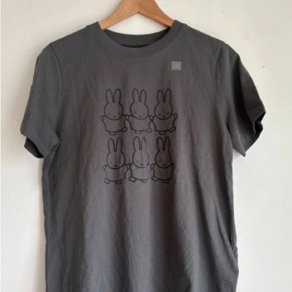 Kids Gray Bunny Graphic Tee - Unbranded